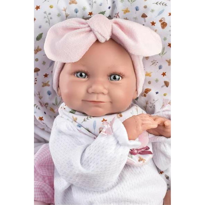 Llorens Muñeca Tina recién nacida con saquito rosa, cuerpo de vinilo, 40 cm Llorens Muñeca Tina recién nacida con saquito rosa, cuerpo de vinilo, 40 cm