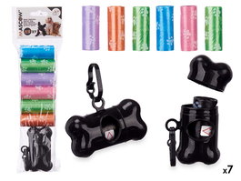 Mascow Set 7 Rollos Bolsa Mascota Dispensador 15 Uds por Rollo 8.5x29x4 cm (Set de 36)