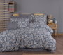 L'essentiel linge de maison Juego Funda Edredón Doble Ranforce 100% Algodón 140 Hilos Gris, Beige y Blanco 200x220 cm