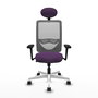 PIQUERAS Y CRESPO Silla de oficina Zulema con mecanismo Sincro, Morado y Gris