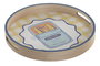 DKD Home Decor Bandeja MDF Multicolor Sardinas 30x30x4 cm