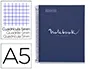 Miquelrius 1 Emotions Cuaderno Espiral DIN A5, Tapa Forrada, 80 Hojas 90g/m2 Cuadro 5 mm, Azul Marino