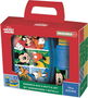 Storio Set Vuelta al Cole 2 Piezas Mickey Has Fun con Botella 380 ml y Sandwichera Rectangular en Caja Regalo para Niños +3 Años