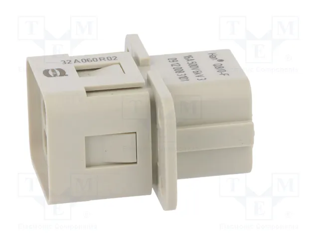 HARTING Han Q Plantilla de Contacto Hembra 16A 500V 9 Pines