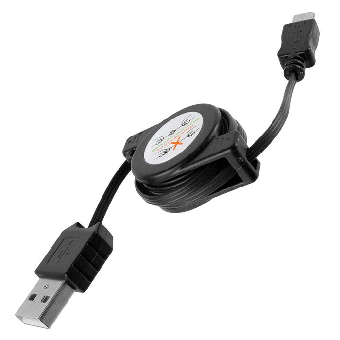 Be Mix Cable Retráctil USB para Carga y Sincronización, Colores Surtidos, 70 cm