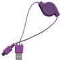 Be Mix Cable Retráctil USB para Carga y Sincronización, Colores Surtidos, 70 cm