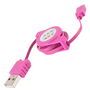 Be Mix Cable Retráctil USB para Carga y Sincronización, Colores Surtidos, 70 cm