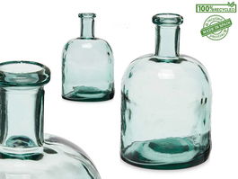 Giftdecor Botella Decorativa Vidrio Ancha Transparente 15x24x15cm 2.25 L (Set de 6)