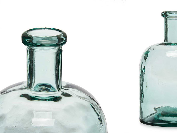 Giftdecor Botella Decorativa Vidrio Ancha Transparente 15x24x15cm 2.25 L (Set de 6)