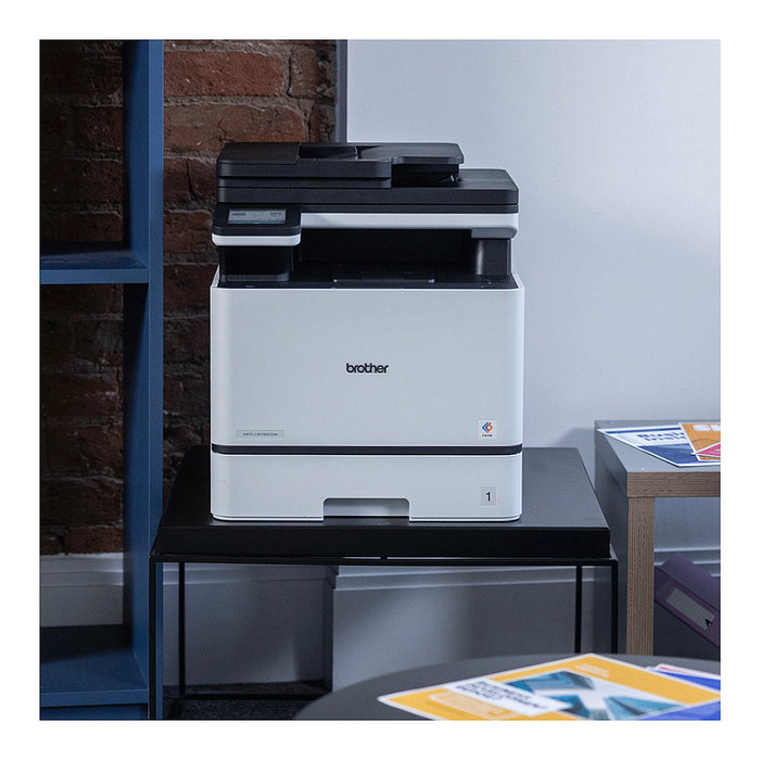 Brother MFC-L8730CDW - Impresora Multifunción Color Laser 4 en 1 con Escáner Plano, WiFi, Duplex Automático, 31 ppm A4, Bandeja 250 Hojas, Color Gris