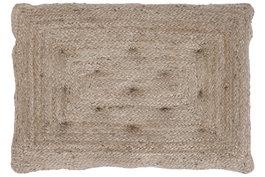 DKD Home Decor Cabecero de Cama de Yute y Algodón 90x10x60 Natural Marrón
