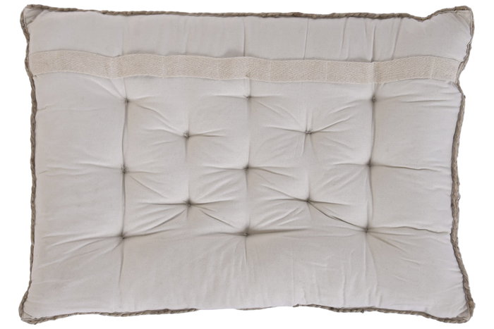 DKD Home Decor Cabecero de Cama de Yute y Algodón 90x10x60 Natural Marrón