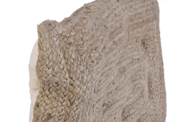 DKD Home Decor Cabecero de Cama de Yute y Algodón 90x10x60 Natural Marrón