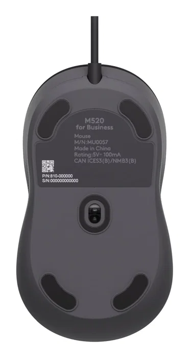 Logitech Signature M520 L for Business Ratón USB Tipo C Grafito Logitech Signature M520 L for Business Ratón USB Tipo C Grafito