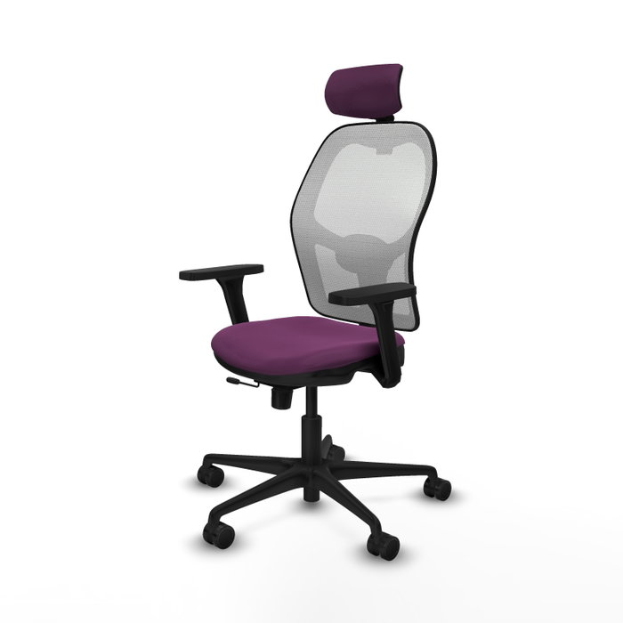 PIQUERAS Y CRESPO Silla de oficina Jorquera Sincro/Traslack Morado y Blanco