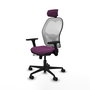 PIQUERAS Y CRESPO Silla de oficina Jorquera Sincro/Traslack Morado y Blanco