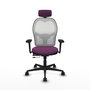 PIQUERAS Y CRESPO Silla de oficina Jorquera Sincro/Traslack Morado y Blanco