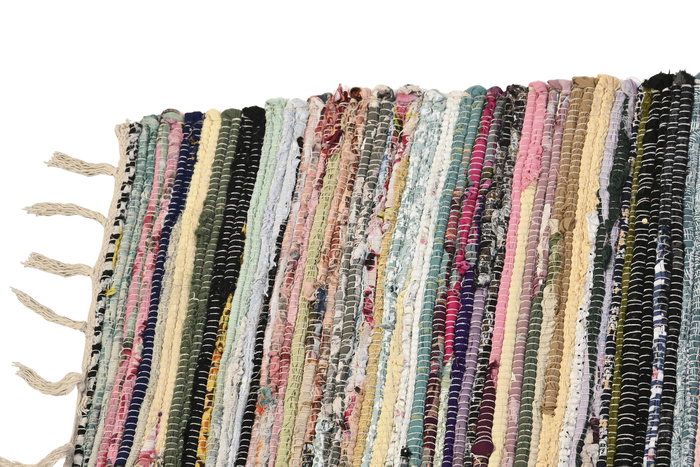 DKD Home Decor Alfombra Indio Multicolor 290 x 0.5 x 200 cm (4 Unidades) Algodón y Poliéster
