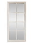 DKD Home Decor Espejo Ventana de Paulownia y Cristal Blanco Envejecido