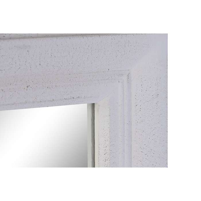 DKD Home Decor Espejo Ventana de Paulownia y Cristal Blanco Envejecido