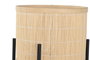 DKD Home Decor Set de 3 Maceteros de Bambú y Metal Negro y Natural