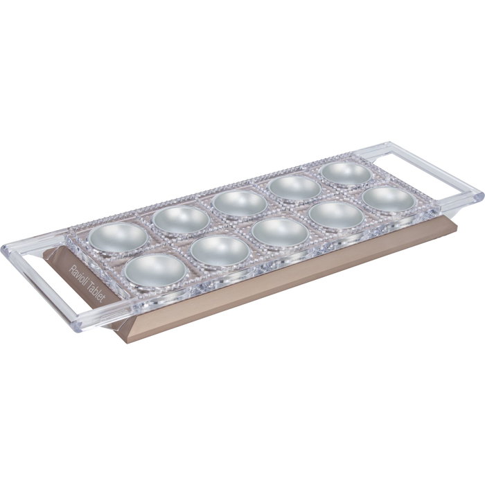 Marcato Bandeja para Ravioli Ravioli Tablet Rosa/Plata con Rodillo