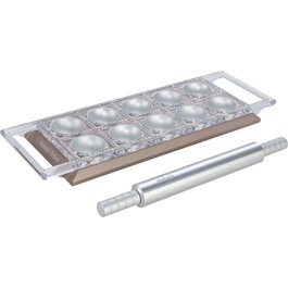 Marcato Bandeja para Ravioli Ravioli Tablet Rosa/Plata con Rodillo