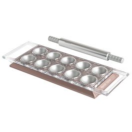 Marcato Bandeja para Ravioli Ravioli Tablet Rosa/Plata con Rodillo
