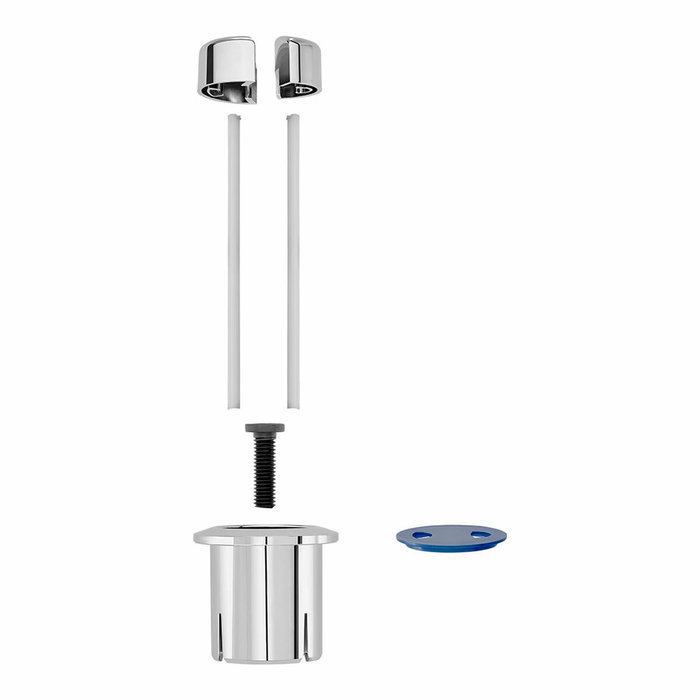 Roca Kit de doble pulsador corto para mecanismo de descarga D1D AH0002100R Cromado