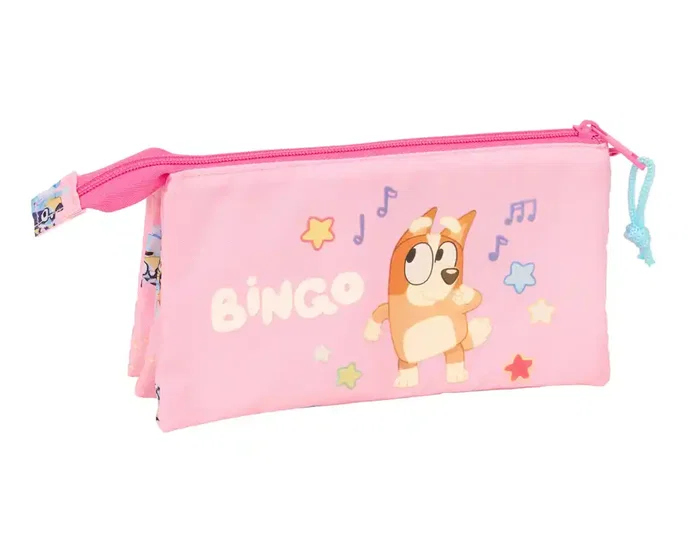 Safta Estuche Portatodo Escolar Colección Bluey con Tres Cremalleras, Dimensiones 120 x 220 x 30 mm Safta Estuche Portatodo Escolar Colección Bluey con Tres Cremalleras, Dimensiones 120 x 220 x 30 mm