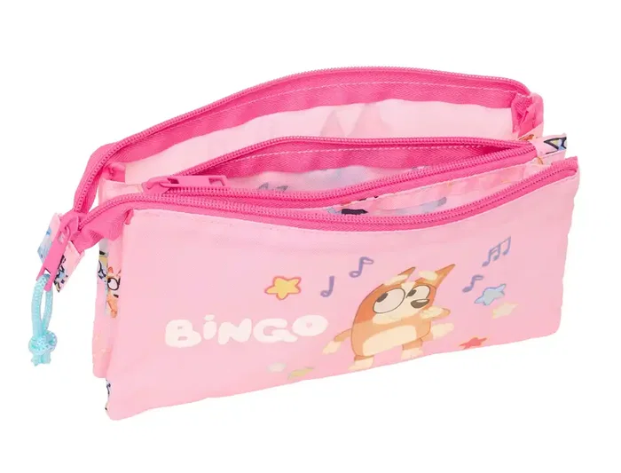 Safta Estuche Portatodo Escolar Colección Bluey con Tres Cremalleras, Dimensiones 120 x 220 x 30 mm Safta Estuche Portatodo Escolar Colección Bluey con Tres Cremalleras, Dimensiones 120 x 220 x 30 mm