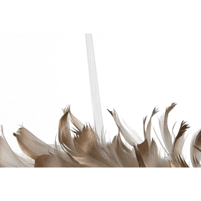 DKD Home Decor Corona de Plumas Colgante Surtido de 2 Unidades DKD Home Decor Corona de Plumas Colgante Surtido de 2 Unidades