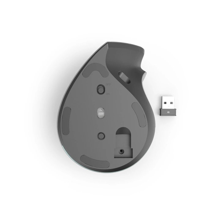 Hama EMW-700 Ratón Vertical Ergonómico Gris