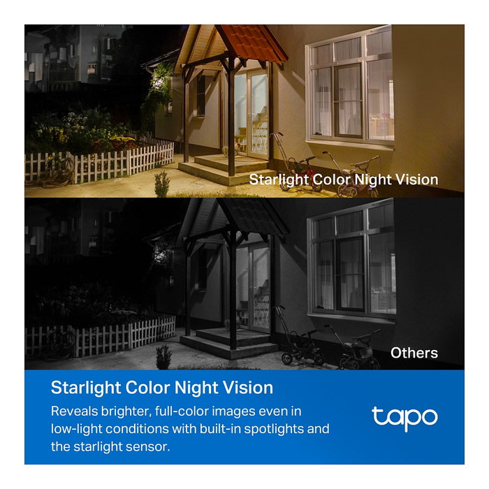 TP-Link Tapo C460(EU) Cámara de Seguridad IP 4K UHD Interior/Exterior, Bala, Color Blanco, Resistente a la Intemperie IP66