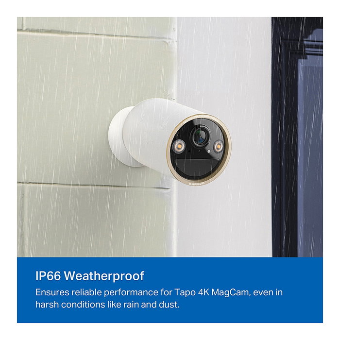 TP-Link Tapo C460(EU) Cámara de Seguridad IP 4K UHD Interior/Exterior, Bala, Color Blanco, Resistente a la Intemperie IP66