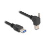 DeLOCK Cable USB Tipo-A a USB Tipo-B con tornillo, angular 90°, 1 m, negro