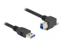 DeLOCK Cable USB Tipo-A a USB Tipo-B con tornillo, angular 90°, 1 m, negro