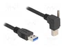 DeLOCK Cable USB Tipo-A a USB Tipo-B con tornillo y ángulo de 90°, 1 m, Negro