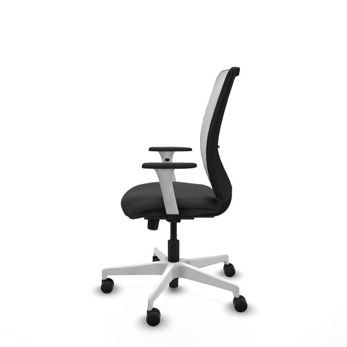 PIQUERAS Y CRESPO Silla de oficina Zulema con mecanismo Sincro, Gris oscuro y Blanco