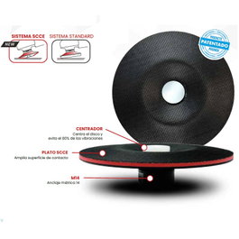 SCCE Plato de Apoyo y Centrador de 115 mm con Rosca M14
