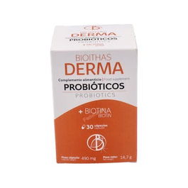 BIOITHAS Derma 30 Cápsulas Probióticos con Biotina para Mantenimiento de la Piel