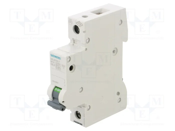 SIEMENS 5SL6105-7 Interruptor magnetotérmico 0,5A 1P 6kA SIEMENS 5SL6105-7 Interruptor magnetotérmico 0,5A 1P 6kA