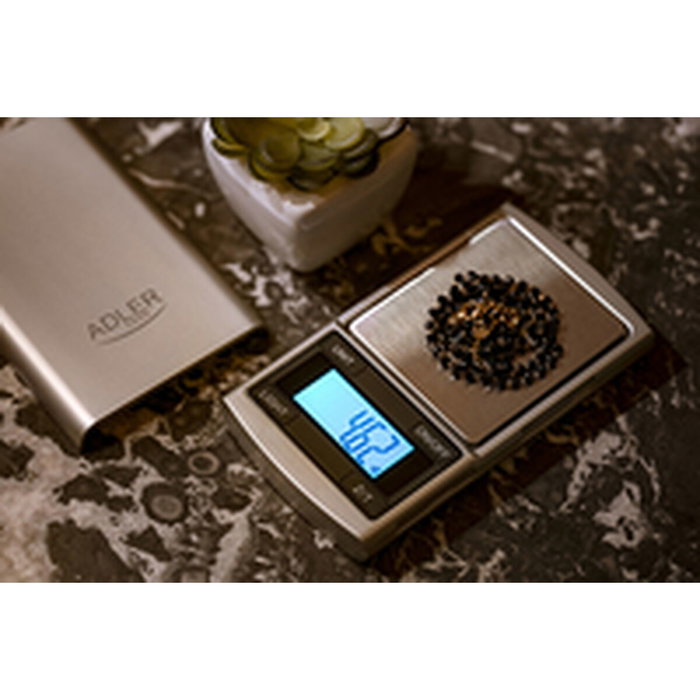 Adler Báscula de precisión digital Ad3168 Inox, 0,01g / 100 g