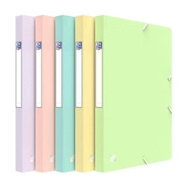 Carpeta De Proyectos Oxford/Elba Urban Pp Translucido A4+ Gomas  2,5 Cm Surtido (5 Col. Pastel) (Set de 10)