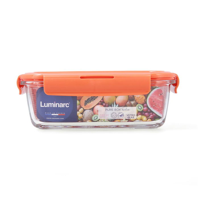 Recipiente Rectangular Hermético Vidrio Pure Box Holy Luminarc 19x13x7,3 cm - 122 cL (6 Unidades) Recipiente Rectangular Hermético Vidrio Pure Box Holy Luminarc 19x13x7,3 cm - 122 cL (6 Unidades)