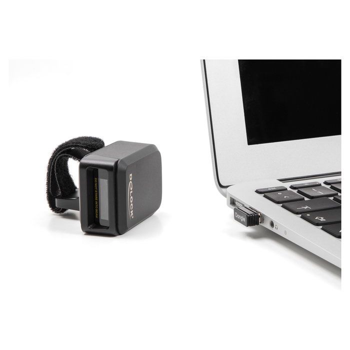 DeLOCK Escáner de código de barras de anillo 1D/2D inalámbrico con Bluetooth y carga inalámbrica DeLOCK Escáner de código de barras de anillo 1D/2D inalámbrico con Bluetooth y carga inalámbrica