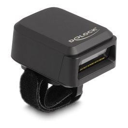 DeLOCK Escáner de código de barras de anillo 1D/2D inalámbrico con Bluetooth y carga inalámbrica