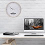 Home Deco Factory Reloj de Pared Mapamundi Madera con Marco Diámetro 40 cm