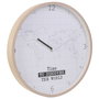 Home Deco Factory Reloj de Pared Mapamundi Madera con Marco Diámetro 40 cm
