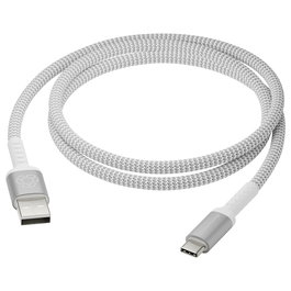 dbramante 1928 CB12ACGR7114 Cable USB A a USB C Redondo 1.2M Blanco USB 2.0